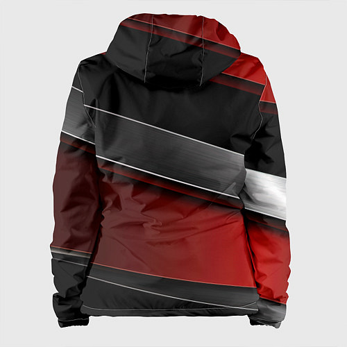 Женская куртка Красный серый и черный / 3D-Черный – фото 2