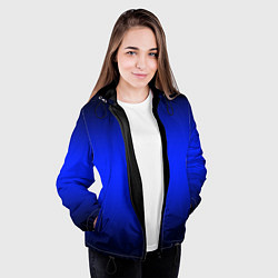 Куртка с капюшоном женская Градиент чёрно-сине-чёрный, цвет: 3D-черный — фото 2