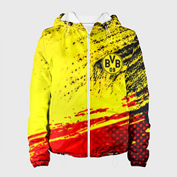 Куртка с капюшоном женская Borussia color краски спорт, цвет: 3D-белый