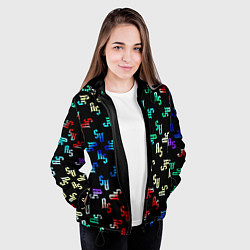 Куртка с капюшоном женская Перелив радуги, цвет: 3D-черный — фото 2