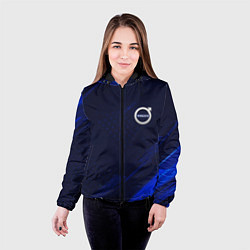 Куртка с капюшоном женская Volvo abstraction, цвет: 3D-черный — фото 2