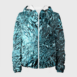 Женская куртка Эффект жидкого стекла бирюзовый
