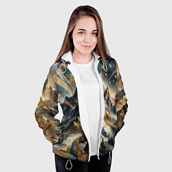 Куртка с капюшоном женская Золотые горы, цвет: 3D-белый — фото 2