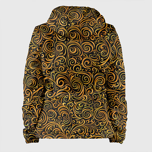 Женская куртка Золотые узоры завитки / 3D-Черный – фото 2