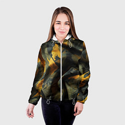 Куртка с капюшоном женская Релистичный камуфляж, цвет: 3D-белый — фото 2
