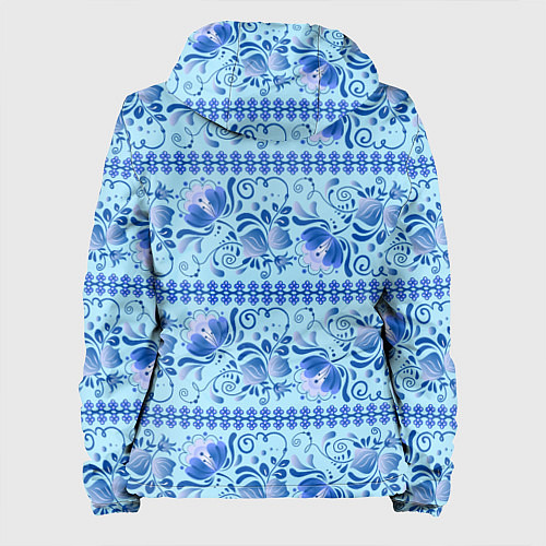 Женская куртка Паттерн гжель узоры и цветы / 3D-Черный – фото 2