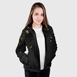 Куртка с капюшоном женская Золотая пыль, цвет: 3D-черный — фото 2