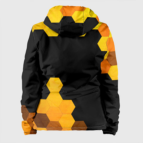 Женская куртка Palworld - gold gradient вертикально / 3D-Черный – фото 2