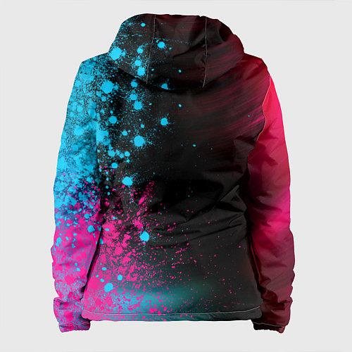 Женская куртка Palworld - neon gradient по-вертикали / 3D-Черный – фото 2