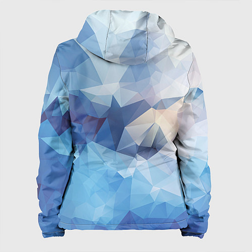 Женская куртка Абстрактная текстура многоугольника / 3D-Белый – фото 2