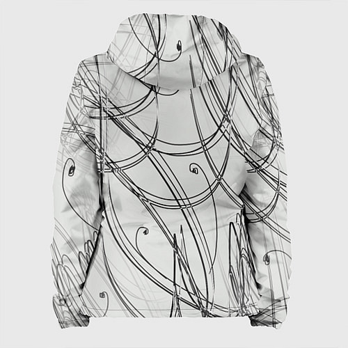 Женская куртка Монохромные завитки / 3D-Черный – фото 2