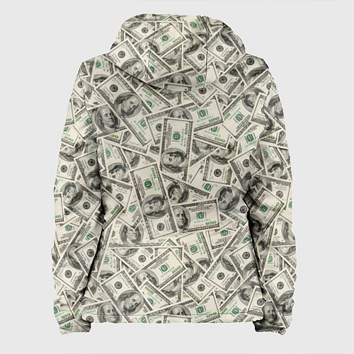 Женская куртка Деньги - 100 долларовые купюры / 3D-Белый – фото 2