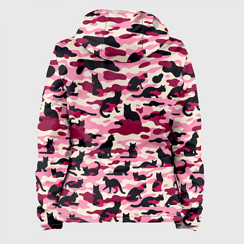 Женская куртка Камуфляжные розовые котики / 3D-Белый – фото 2