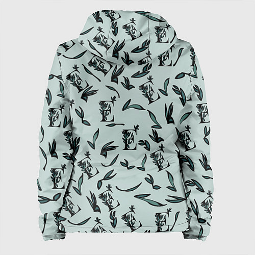 Женская куртка Листья и буква Е / 3D-Черный – фото 2