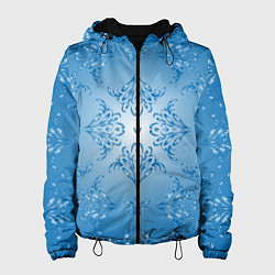 Женская куртка Векторные узоры на голубом фоне