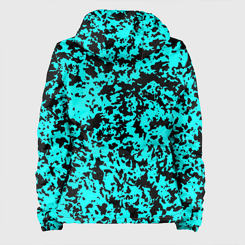 Женская куртка Пятнистый яркий чёрно-голубой / 3D-Черный – фото 2