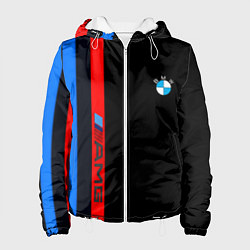 Куртка с капюшоном женская BMW amg sport, цвет: 3D-белый