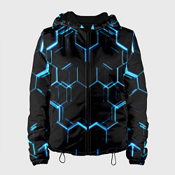 Женская куртка Киберпанк неон синий