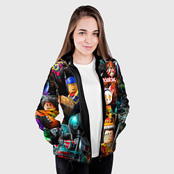 Куртка с капюшоном женская Roblox game, цвет: 3D-черный — фото 2