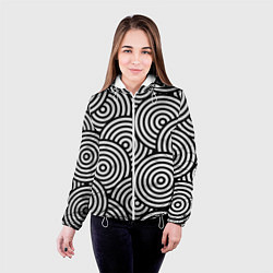Куртка с капюшоном женская Abstraction target, цвет: 3D-белый — фото 2