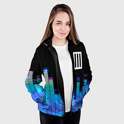 Куртка с капюшоном женская Paramore эквалайзер, цвет: 3D-черный — фото 2