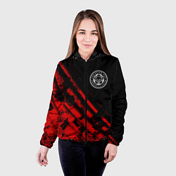 Куртка с капюшоном женская Leicester City sport grunge, цвет: 3D-черный — фото 2