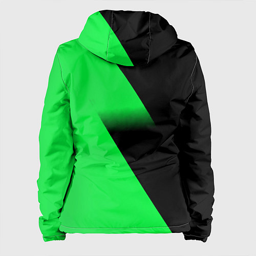 Женская куртка Skoda green line geometry / 3D-Белый – фото 2