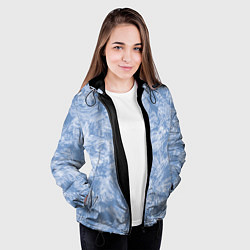 Куртка с капюшоном женская Текстура лед, цвет: 3D-черный — фото 2