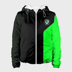 Женская куртка Skoda pattern sport green