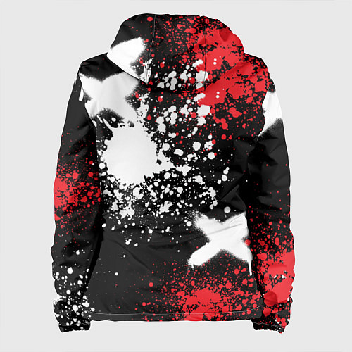 Женская куртка Лексус на фоне граффити и брызг красок / 3D-Черный – фото 2