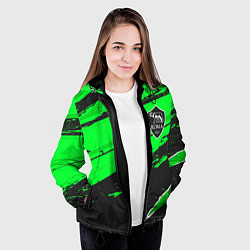 Куртка с капюшоном женская Roma sport green, цвет: 3D-черный — фото 2