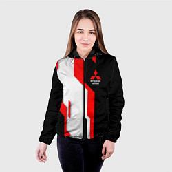 Куртка с капюшоном женская Mitsubishi red uniform, цвет: 3D-черный — фото 2