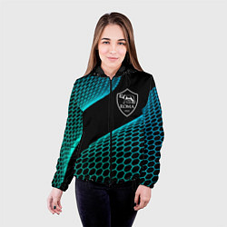 Куртка с капюшоном женская Roma football net, цвет: 3D-черный — фото 2