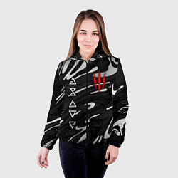 Куртка с капюшоном женская The witcher - белые разводы, цвет: 3D-черный — фото 2