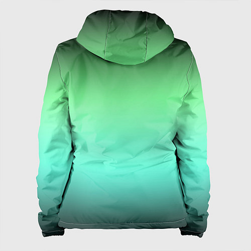 Женская куртка Градиент изумрудно-чёрный / 3D-Черный – фото 2