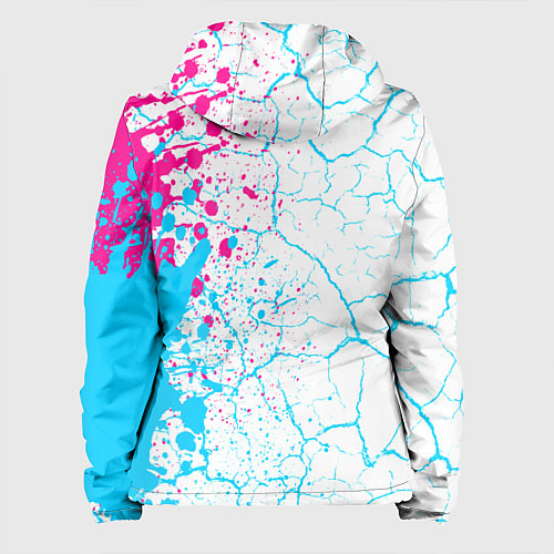 Женская куртка Juventus neon gradient style по-вертикали / 3D-Черный – фото 2