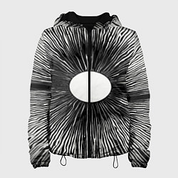 Куртка с капюшоном женская Поглощение, цвет: 3D-черный