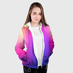 Куртка с капюшоном женская Gradient 8-bit, цвет: 3D-белый — фото 2