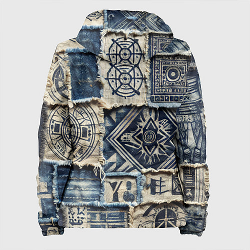 Женская куртка Татуировки майя на дениме / 3D-Белый – фото 2