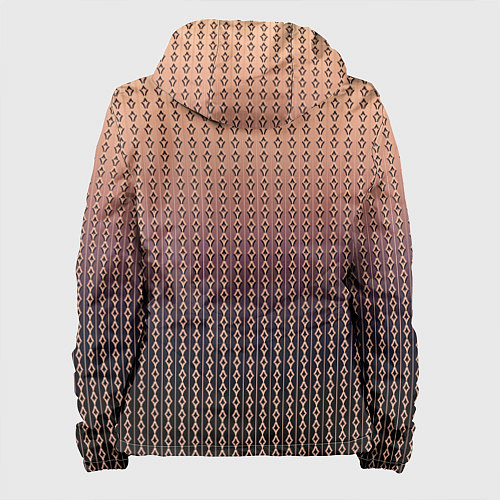 Женская куртка Полосы цепочки градиент тёмный персиковый / 3D-Белый – фото 2