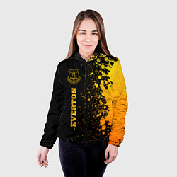Куртка с капюшоном женская Everton - gold gradient по-вертикали, цвет: 3D-черный — фото 2