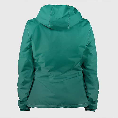 Женская куртка Градиент нефритовый зелёный / 3D-Черный – фото 2
