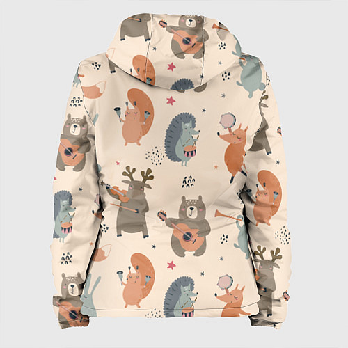 Женская куртка Животные с инструментами / 3D-Белый – фото 2