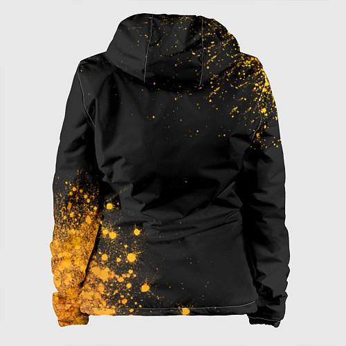 Женская куртка Leeds United - gold gradient вертикально / 3D-Черный – фото 2