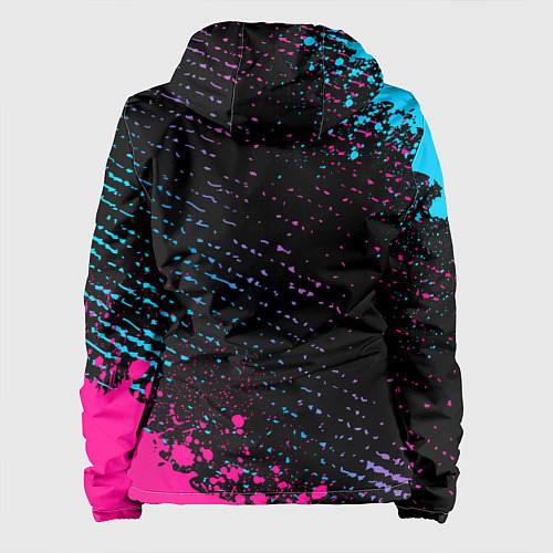 Женская куртка Tottenham - neon gradient вертикально / 3D-Черный – фото 2