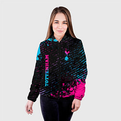 Куртка с капюшоном женская Tottenham - neon gradient вертикально, цвет: 3D-черный — фото 2