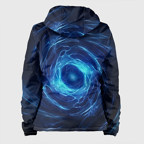 Женская куртка Взрыв синий геометрической абстракции / 3D-Черный – фото 2