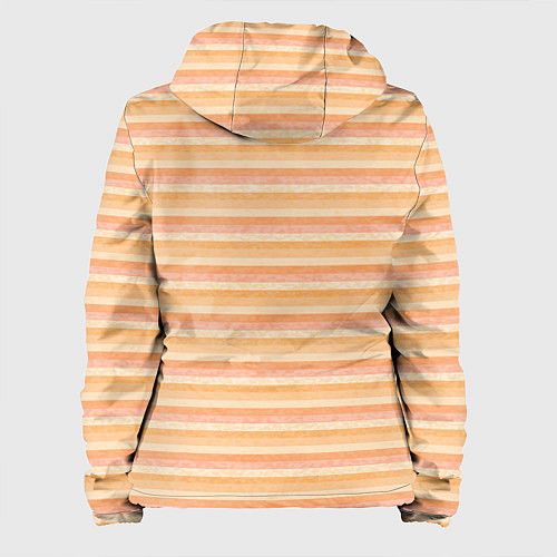 Женская куртка Светлый жёлто-оранжевый в полоску / 3D-Белый – фото 2