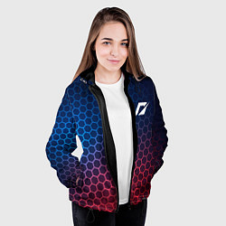 Куртка с капюшоном женская Need for Speed неоновые соты, цвет: 3D-черный — фото 2