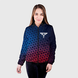 Куртка с капюшоном женская The Last Of Us неоновые соты, цвет: 3D-черный — фото 2